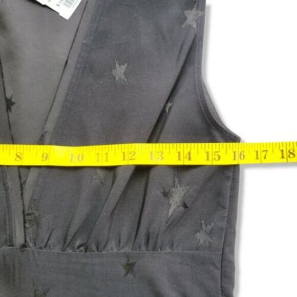 Zadig & Voltaire Black Satin Root Star Asymmetrical knee length dress XS Gothic - Picture 7 of 11